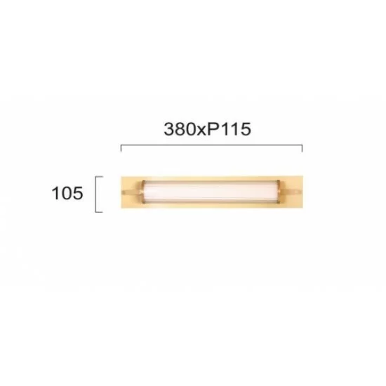 Viokef wall lamp Frida, LED, 8W, 491lm, IP44, gold, 4238700 Viokef wall lamp Frida, LED, 8W, 491lm, IP44, gold, 4238700