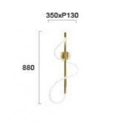 Viokef wall lamp Annete, LED, 30W, 2400lm, IP20, gold, 4251400