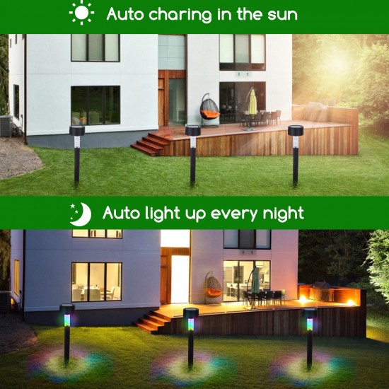 Уличный светильник на солнечных батареях LED, 0.045W, RGB, меняющий цвета, IP44, 208882