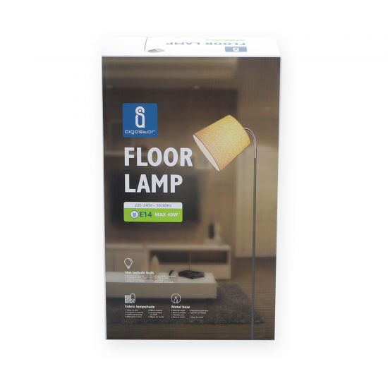 Aigostar Floor Light 1xE14x40W, grey, 218249