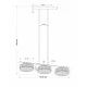 KUTEK CHANDELIER Lavone, 6xE14x40W, LAV-ZWL-6(Z)240