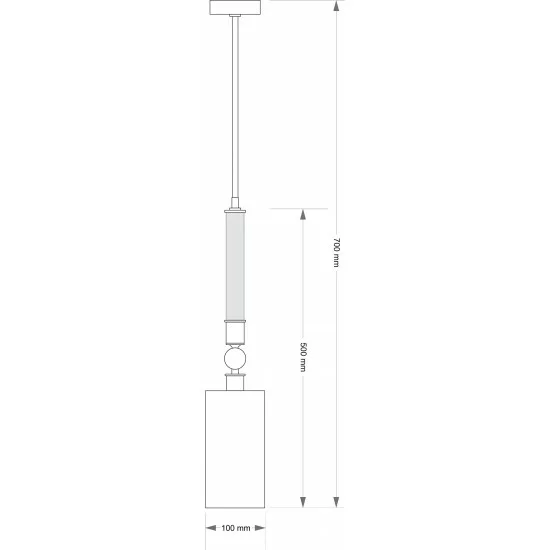 KUTEK CHANDELIER Lea, 1xE14x40W, LEA-ZWM-1(BN/A)