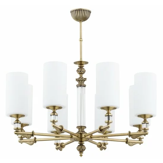 KUTEK CHANDELIER MERANO KLOSZ, 8xE14x40W, MER-ZW-8(P)