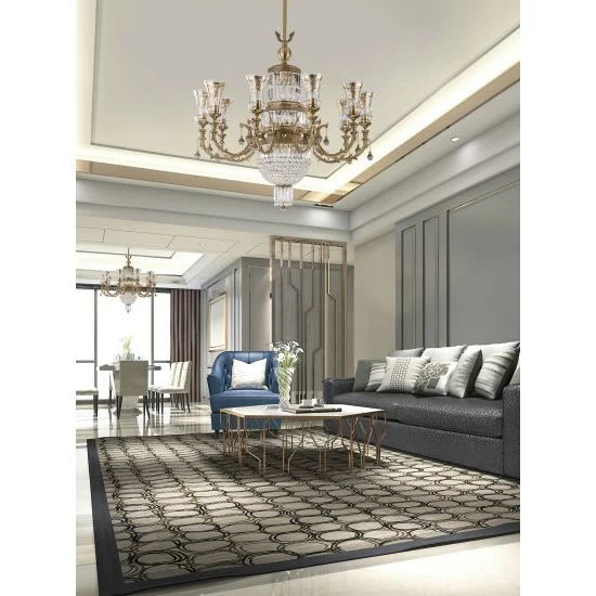 KUTEK CHANDELIER Sienna, 10xE27x60W, SIE-ZW-10(P)