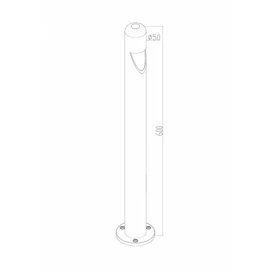 Maytoni ārā stabs Hagen, LED, 5W, 200lm, 3000K, IP65, Grafīts, O423FL-L5GF