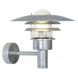 Nordlux outdoor wall lamp 60W, E27, IP44, galvanized steel, Lønstrup 32 71411031