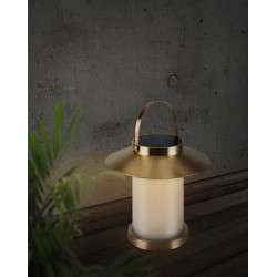 Nordlux outdoor solar table lamp LED 2W, 106lm, IP54 brass, Temple 30 2218325035