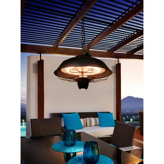 Schuller outdoor suspension electric heater 1W LED + 1500W, Heat Vintage 747158 Schuller outdoor suspension electric heater 1W LED + 1500W, Heat Vintage 747158