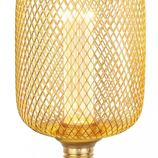 Searchlight vintage style bulb 3.5W, 120lm, E27 1800K with wiremesh effect, gold, 16002GO