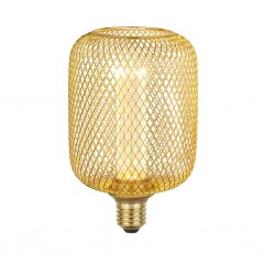 Searchlight vintage style bulb 3.5W, 120lm, E27 1800K with wiremesh effect, gold, 16002GO