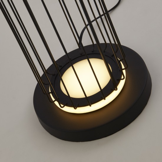 Searchlight floor lamp Circolo, LED, 35W, 3000K, 878lm, EU54211-1BK