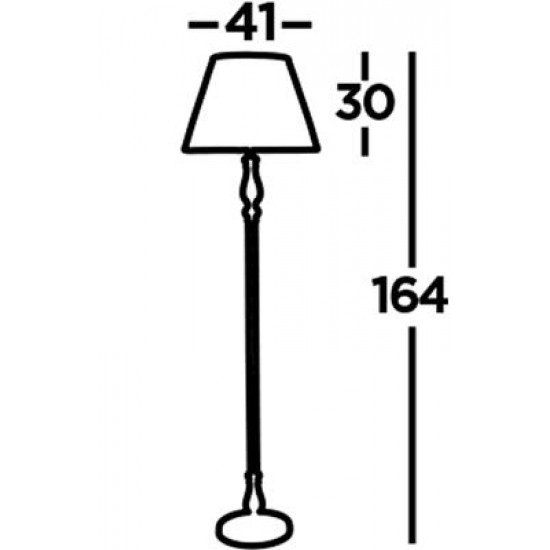 Searchlight floor lamp Flemish 1x60WxE27, EU5029AB