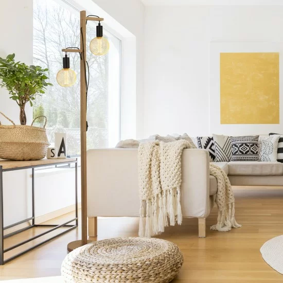 Searchlight floor lamp 2x60WxE27, koks WOODY 2LT, EU95041-2BR Searchlight floor lamp 2x60WxE27, koks WOODY 2LT, EU95041-2BR