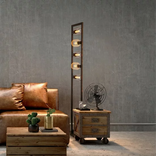 Searchlight floor lamp 5x60WxE27, brown OBLONG 5LT, EU24101-5RU Searchlight floor lamp 5x60WxE27, brown OBLONG 5LT, EU24101-5RU