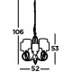 Searchlight подвесной светильник Alberto, 5x60WxE14, Античная латунь, 1605-5AB