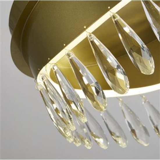 Searchlight Ceiling Lamp Jewel LED Flush 20W, 650lm, gold, 19211-1GO