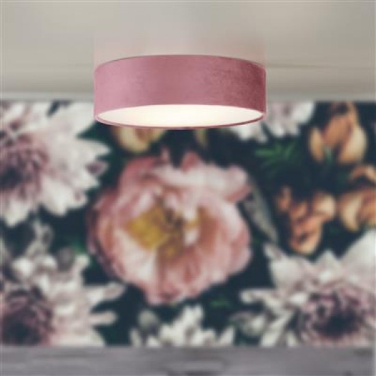 Searchlight Ceiling Lamp Drum 2xE27x15W, pink, 23298-2PI