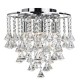 Searchlight Ceiling Lamp with crystals 5xE14x60W, chrome, Dorchester, 3494-4CC