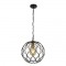 Searchlight pendant lamp Finesse, 1x60WxE27, black and gold, 4511-1BK