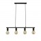 Searchlight Ceiling Lamp Bar 4xE27x60W, sand black, 45201-4BK