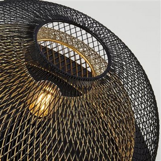 Searchlight Ceiling Lamp Honeycomb 1xE27x60W, gold and black, 3408-8GO