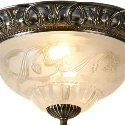 Searchlight Ceiling Lamp Derby Flush, 1xE14x60W,  antique brass, 8046-6BK