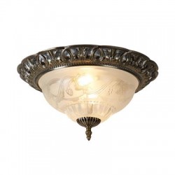 Searchlight Ceiling Lamp Derby Flush, 1xE14x60W,  antique brass, 8046-6BK