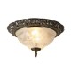 Searchlight Ceiling Lamp Derby Flush, 1xE14x60W,  antique brass, 8046-6BK