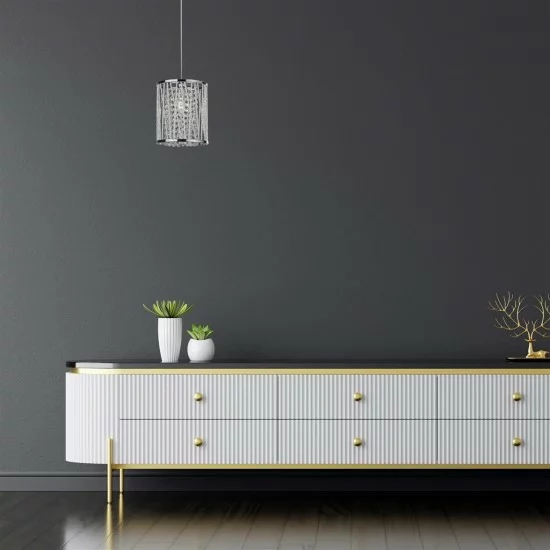 Searchlight pendant lamp Elise, 1x60WxE27, chrome, 8831CC Searchlight pendant lamp Elise, 1x60WxE27, chrome, 8831CC