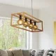 Searchlight adjustable pendant lamp 4x60WxE27, wood SQUARE 4LT, 54741-4NA Searchlight adjustable pendant lamp 4x60WxE27, wood SQUARE 4LT, 54741-4NA