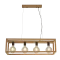 Searchlight adjustable pendant lamp 4x60WxE27, wood SQUARE 4LT,  54741-4NA