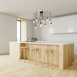 Searchlight adjustable pendant lamp 9x60WxE27, balck SQUIGGLE 9LT, 9669-9BK