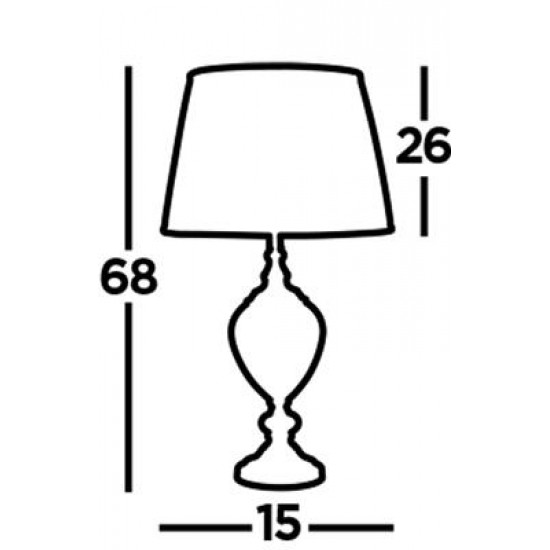 Searchlight table lamp Greyson, 1xE27x60W, EU3721CL