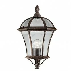 Searchlight OUTDOOR PEDESTAL, GARDEN LUMINAIRE Capri, 1x60WxE27, IP23, rustic brown, 1568