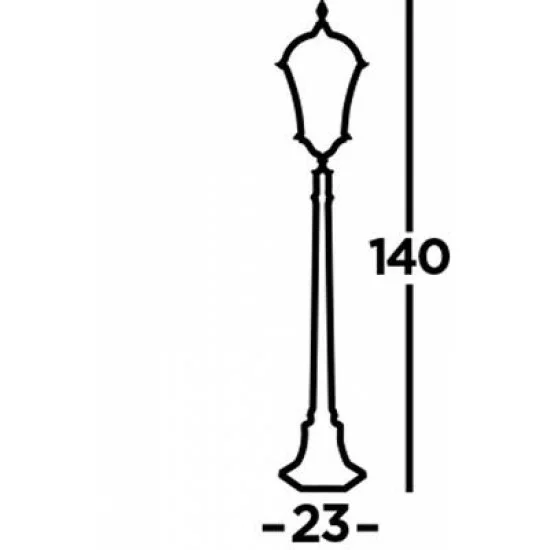 Searchlight УЛИЧНЫЙ ДЕКОРАТИВНЫЙ СТОЛБ, САДОВЫЙ СВЕТИЛЬНИК Capri, 1x60WxE27, IP23, коричневый, 1568 Searchlight УЛИЧНЫЙ ДЕКОРАТИВНЫЙ СТОЛБ, САДОВЫЙ СВЕТИЛЬНИК Capri, 1x60WxE27, IP23, коричневый, 1568