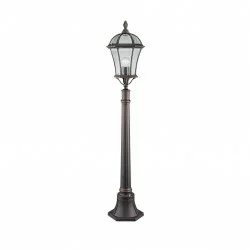 Searchlight OUTDOOR PEDESTAL, GARDEN LUMINAIRE Capri, 1x60WxE27, IP23, rustic brown, 1568