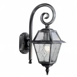 Searchlight Außen-Wandleuchte Genoa, 1x60WxE27, IP44, Silber, 1642