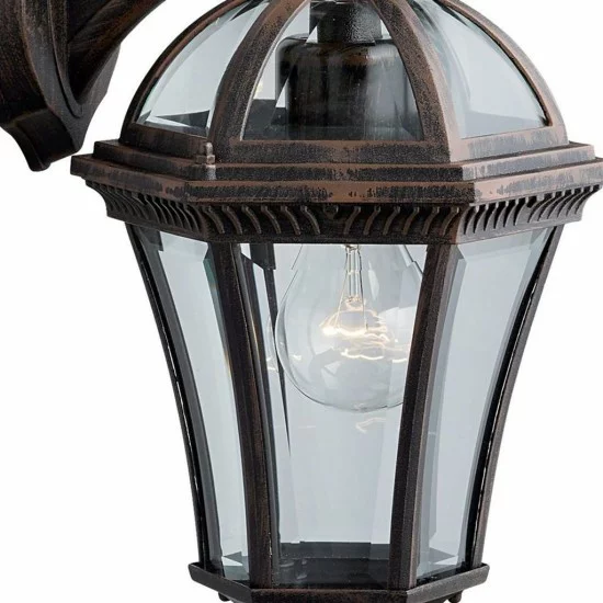 Searchlighting outdoor wall light Capri, 1x60WxE27, IP44, rustic brown, 1563