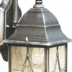 Searchlight outdoor wall light Genoa, 1x60WxE27, IP23, silver, 1642