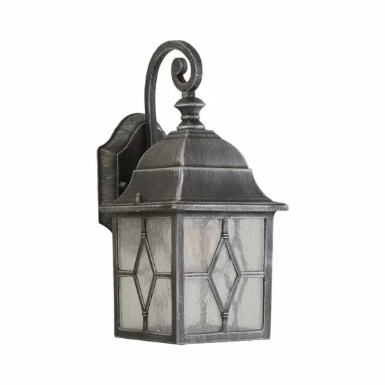 Searchlight Außen-Wandleuchte Genoa, 1x60WxE27, IP23, Silber, 1642