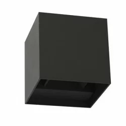 Searchlight outdoor wall light with shutters Arizona, 6W, 818lm, IP44, black, 4632BK