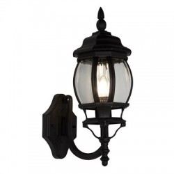 Searchlight outdoor wall light Bel Aire, 1x60WxE27, IP44, black, 7144-1
