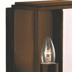 Searchlight outdoor wall light Box, 1x60WxE27, IP44, rustic brown, 8204RUS