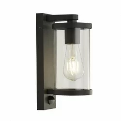 Searchlight outdoor wall light Bakerloo, 1x60WxE27, IP44, black, 8631BK