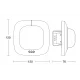 Steinel presence sensor IR Quattro 8m DALI-2 APC, 360°, IP20, 002749 Steinel presence sensor IR Quattro 8m DALI-2 APC, 360°, IP20, 002749