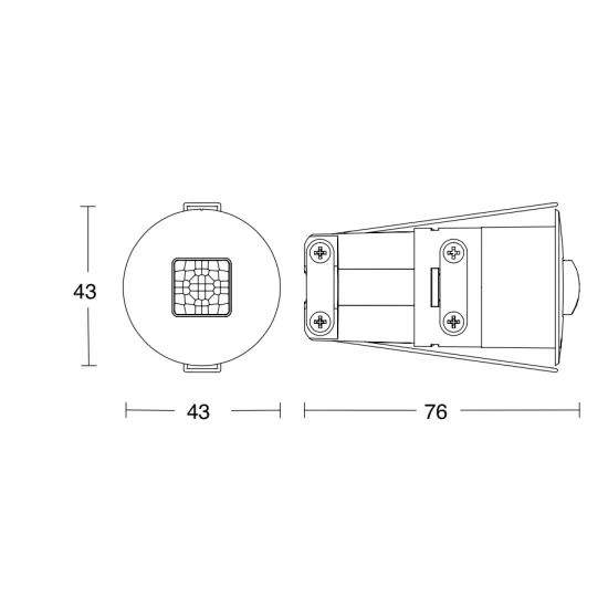 Steinel presence sensor IR Quattro MICRO 6m COM1, 360°, IP65, 068639 Steinel presence sensor IR Quattro MICRO 6m COM1, 360°, IP65, 068639