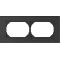 Vilma 2-gang frame R02an, anthracite XP500