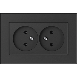 Vilma double socket without earth with frame 16A 250V, RP16-020an, XP500