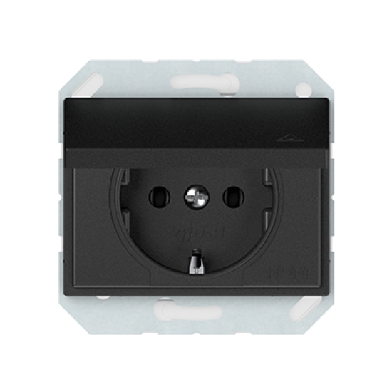 Vilma socket with earth and cover flush-mounted 16A 250V, RP16-003-02an athracite XP500