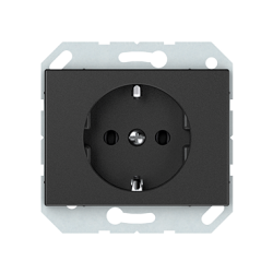 Vilma socket with earth flush-mounted 16A 250V, RP16-002-02an, anthracite XP500